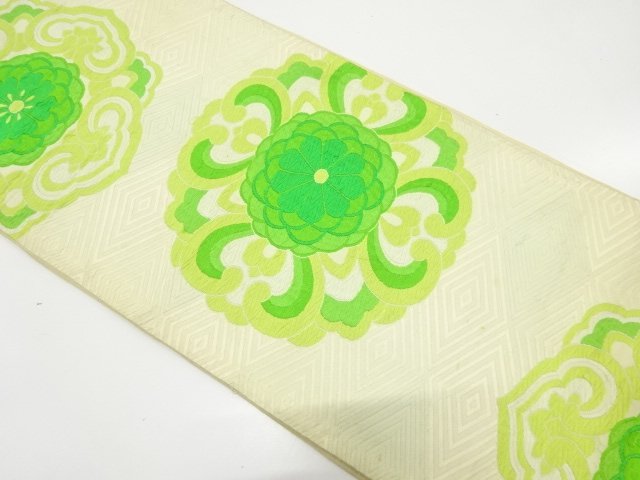 アンティーク　華紋に菊模様織り出し袋帯（材料）